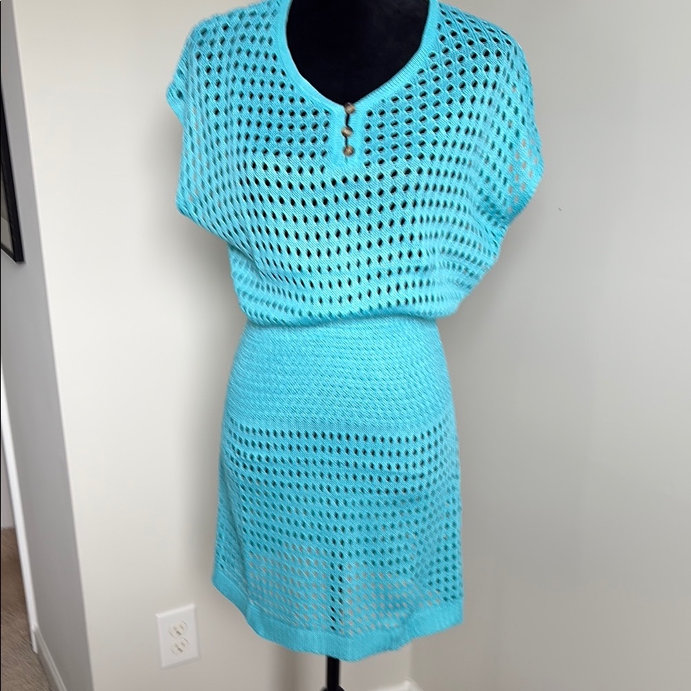 Aqua Blue Women's Swim Cover-Up